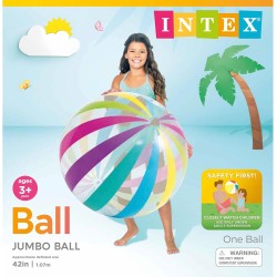Intex 59065 Palla Jumbo, 107 cm, Multicolore, colori assortiti