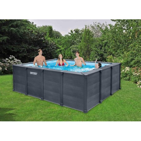 INTEX - PISCINA GRAPHITE 400X300X124h RETTANGOLARE 26396