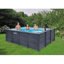 INTEX - PISCINA GRAFITE 400X300X124h RETTANGOLARE 26396