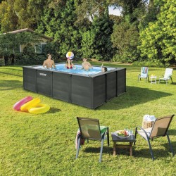 INTEX - PISCINA GRAFITE 400X300X124h RETTANGOLARE 26396