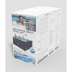 INTEX - PISCINA GRAFITE 400X300X124h RETTANGOLARE 26396