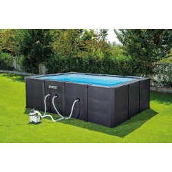 INTEX - PISCINA GRAPHITE 400X300X124h RETTANGOLARE 26396