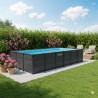 INTEX - PISCINA GRAPHITE GRAY PANEL 600x300x124h RETTANGOLARE 26398