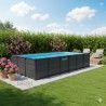 INTEX - PISCINA GRAPHITE GRAY PANEL 600x300x124h RETTANGOLARE 26398
