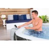 Bestway Idromassaggio Lay-Z-Spa Hollywood Luxe AirJet con luci LED, 4-6 persone, nero effetto marmo 6001F