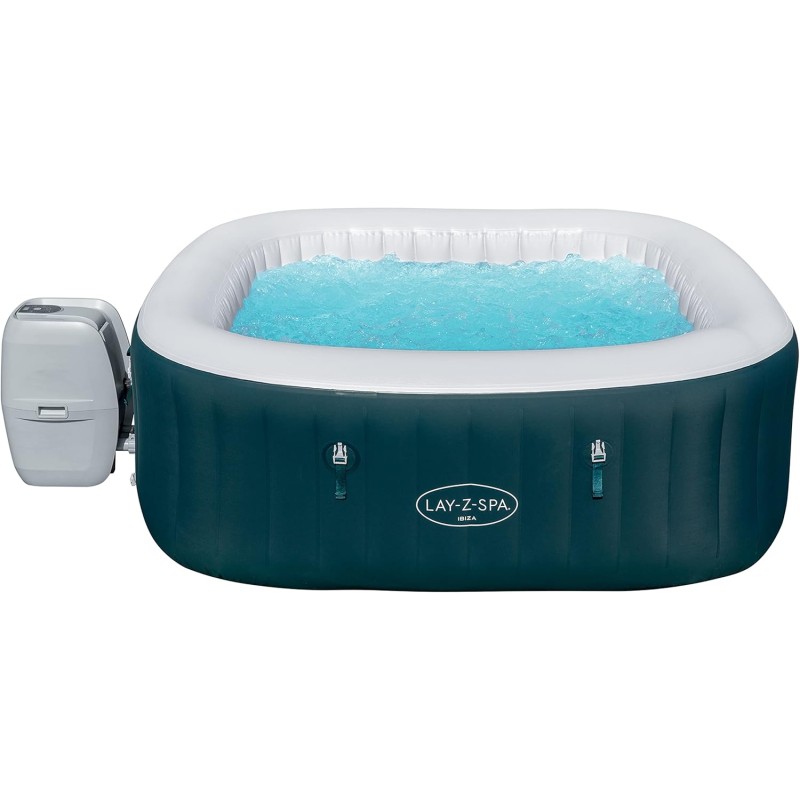 Bestway Idromassaggio Lay-Z-Spa Ibiza 180x180x66cm AirJet, 4-6 persone con EnergySense 6002U