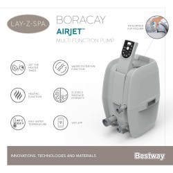 Bestway Idromassagio Lay-Z-Spa gonfiabile Borocay 180x66cm AirJet, 2-4 persone 60175