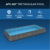 Bestway - Piscina APX 365 Rettangolare 956x488x132 Color Marmo Scuro 561KJ