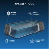 Bestway - Piscina APX 365 Rettangolare 956x488x132 Color Marmo Scuro 561KJ
