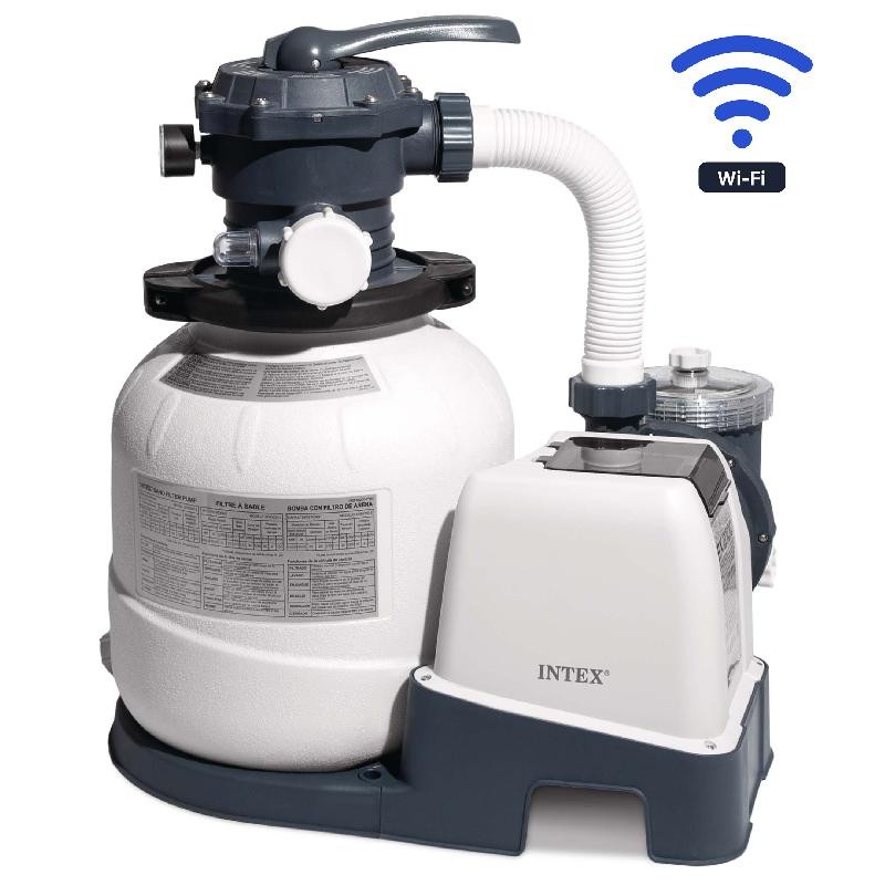 Intex 26656 Pompa a Sabbia WI-FI - Flusso Acqua: 7.900 l/h