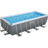 Bestway 56671 Power Steel 488x244x122cm - Piscina Fuori Terra in PVC Rettangolare con Pompa di Filtrazione a Sabbia, Scaletta, 