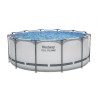 Bestway 56420 Power Steel Pro MAX 366x122cm - Piscina Fuori Terra Rotonda con Pompa di Filtrazione, Scaletta, Telo di Copertura