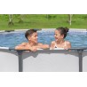 Bestway 5612X Power Steel Pro MAX 427x122cm - Piscina Fuori Terra Rotonda con Pompa di Filtrazione, Scaletta, Telo di Copertura