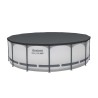 Bestway 5612X Power Steel Pro MAX 427x122cm - Piscina Fuori Terra Rotonda con Pompa di Filtrazione, Scaletta, Telo di Copertura