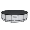 Bestway 5612Z Power Steel Pro MAX 488x122cm - Piscina Fuori Terra in PVC Rotonda con Pompa di Filtrazione a Cartuccia, Scaletta