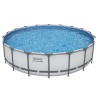 Bestway 56462 Power Steel Pro MAX 549x122cm - Piscina Fuori Terra in PVC Rotonda con Pompa di Filtrazione, Scaletta, Telo di Co