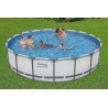 Bestway 56462 Power Steel Pro MAX 549x122cm - Piscina Fuori Terra in PVC Rotonda con Pompa di Filtrazione, Scaletta, Telo di Co