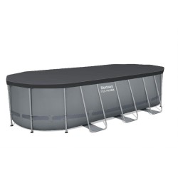 Bestway 56710 Power Steel 549x274x122cm - Piscina Fuori Terra in PVC Ovale con Pompa Di Filtraggio, Scaletta, Telo di Copertura