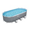 Bestway 56710 Power Steel 549x274x122cm - Piscina Fuori Terra in PVC Ovale con Pompa Di Filtraggio, Scaletta, Telo di Copertura