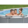 Bestway 56710 Power Steel 549x274x122cm - Piscina Fuori Terra in PVC Ovale con Pompa Di Filtraggio, Scaletta, Telo di Copertura