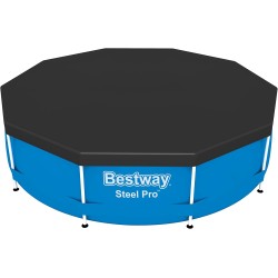 Bestway Telone Flowclear in PVC Ø305 cm, grigio, per Steel PRO Max Pool Ø 305 cm Copripiscina