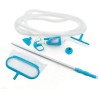 Intex 28003 Deluxe Kit di Pulizia per Piscine fino a 5.49 m, Grigio/Blu, 113.03 x 29.84 x 12.38 cm, Sacco in poliestere