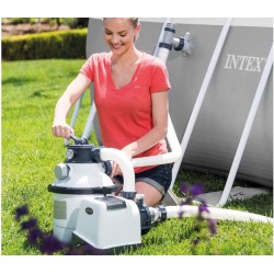 Intex 26644 Pompa a Sabbia - Flusso Acqua: 4.500 l/h, Flusso Sistema: 4.000 l/h