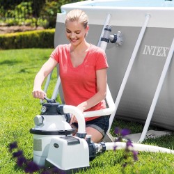 Intex 26646 Pompa a Sabbia - Flusso Acqua: 7.900 l/h, Flusso Sistema: 6.000 l/h