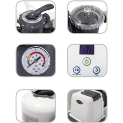 Intex 26646 Pompa a Sabbia - Flusso Acqua: 7.900 l/h, Flusso Sistema: 6.000 l/h