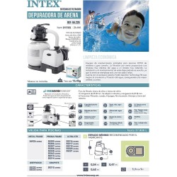 Intex 26646 Pompa a Sabbia - Flusso Acqua: 7.900 l/h, Flusso Sistema: 6.000 l/h