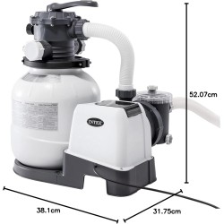 Intex 26646 Pompa a Sabbia - Flusso Acqua: 7.900 l/h, Flusso Sistema: 6.000 l/h