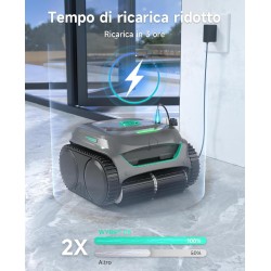 WYBOT C2 - Robot Pulisci Piscina Automatico Senza Fili a Batteria e doppia filtrazione