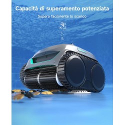 WYBOT C2 - Robot Pulisci Piscina Automatico Senza Fili a Batteria e doppia filtrazione