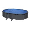Piscina acciaio GRE Serie ANTRACITE 500x300 h 132 ovale KITPROV508GY