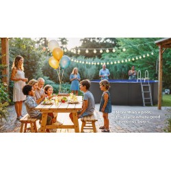 Piscina acciaio GRE Serie ANTRACITE diam. 300 h120 tonda KIT300GY