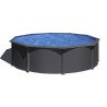 Piscina acciaio GRE Serie ANTRACITE diam. 350 h120 tonda KIT350GY