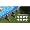 Piscina acciaio GRE Serie ANTRACITE 730x375 h120 ovale KIT730GY