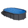 Piscina acciaio GRE Serie ANTRACITE 610x375 h 132 ovale KITPROV6188GY