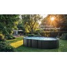 Piscina acciaio GRE Serie ANTRACITE 610x375 h 132 ovale KITPROV6188GY