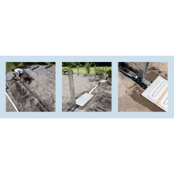 Piscina acciaio GRE Serie ANTRACITE 610x375 h 132 ovale KITPROV6188GY