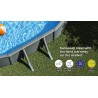 Piscina acciaio GRE Serie ANTRACITE 610x375 h 132 ovale KITPROV618GY