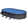 Piscina acciaio GRE Serie ANTRACITE 730x375 h 132 ovale KITPROV738GY